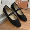 Fashion Mary Jane Single Shoes Thick Heel Shoes Elegant Classic Retro Square Toe Comfortable Soft Shallow Cut Low Heel Women's Shoes