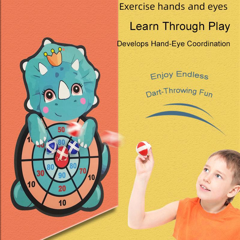 Cartoon Tier Dartscheibe für Kinder, Indoor Dartscheibe für Kinder, Kommt mit 3 Bällen + Aufhänger