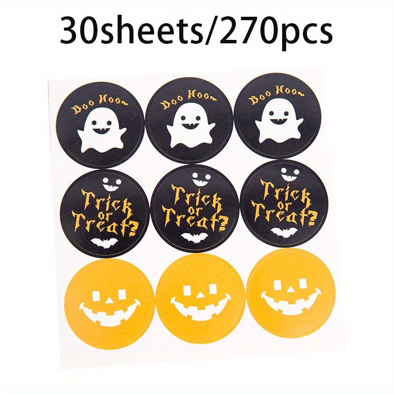 

30 листов/270 шт. Рождественские милые забавные наклейки-смайлики, круглые наклейки, наклейки для упаковки подарочных конвертов, украшения для рождественской вечеринки 30sheets