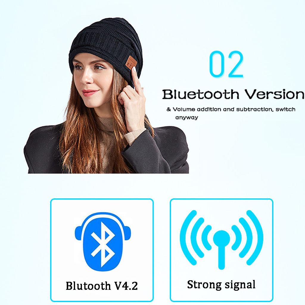 Bluetooth Hat Music Knit Hat Cap with Speakerphone Stereo Headphone