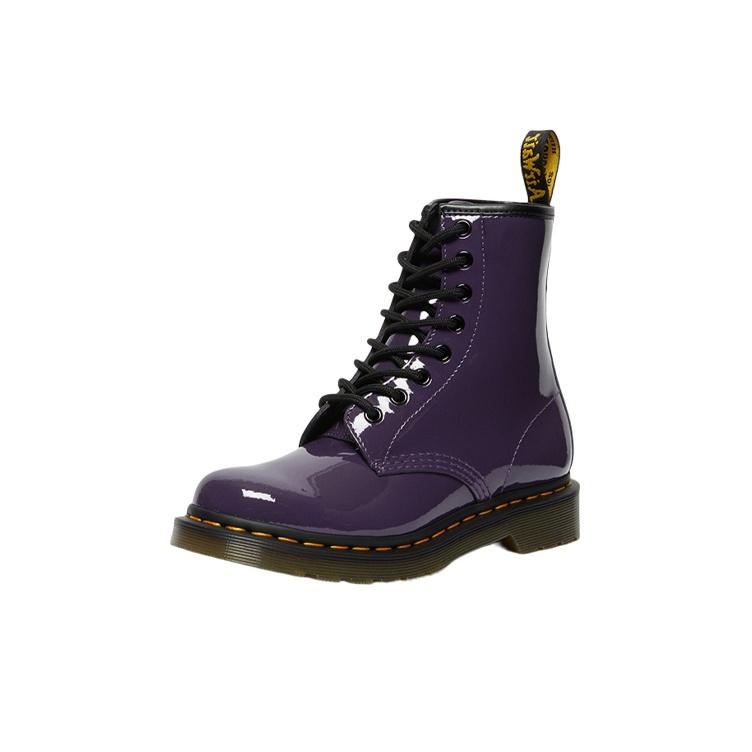 Dr. Martens Simple Comfortable Versatile Martin Boots Women Boots Black Blackcurrant-Purple 27216628