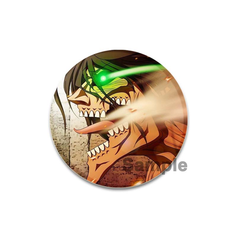 32/44/58mm Eren Yeager Ikony Pin Ručně vyráběná Brož Na Oblečení Kreslený Cosplay Odznak Batoh Dekorace Šperky Dárek