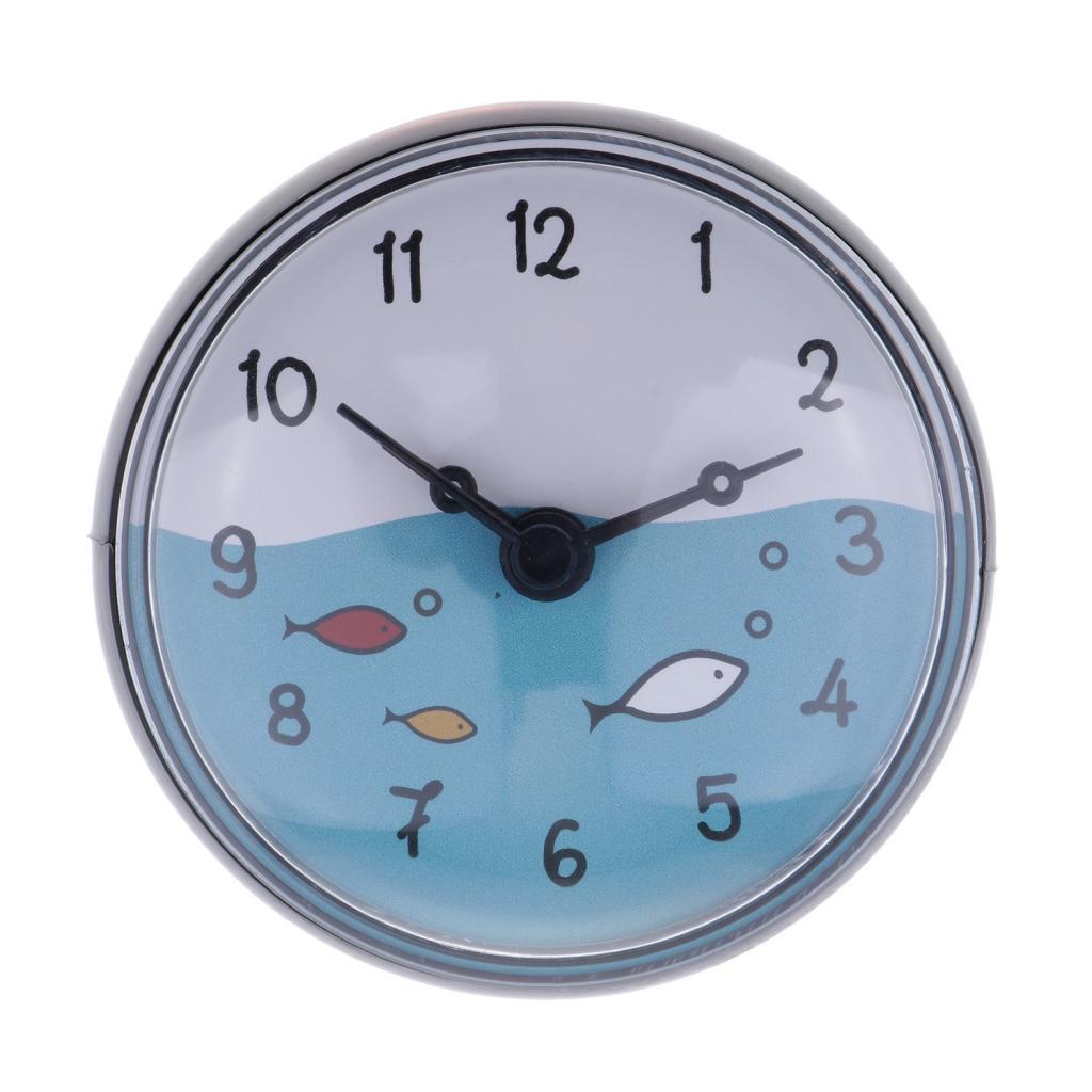 Shower Bath Time Display Wall Clock Machine Blue Silicone Modern Decor for Bathroom and Shower