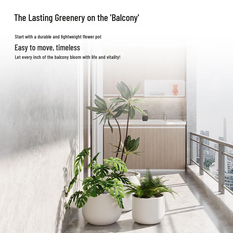 Coffee Round Curved Fiberglass Planter