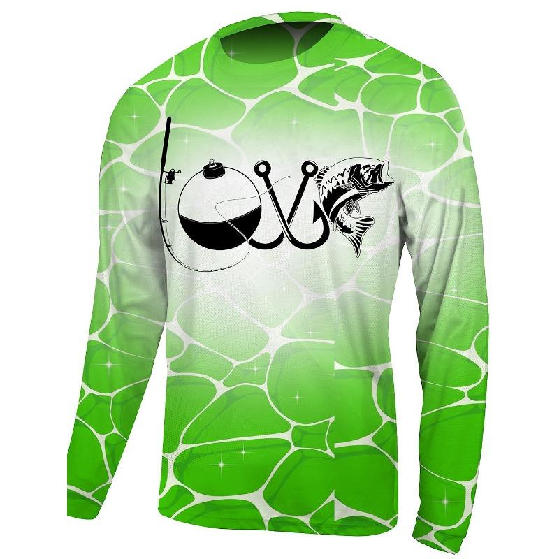 Men's Fishing Shirt Outdoor Long Sleeved UV Protection Breathable Quick Dry Lightweight Sweat Wicking Tops Spring Summer Fishing