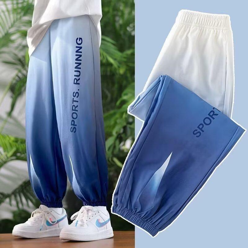 

Boys Summer 2025 Fashion: Loose-Fit Straight Leg Pants 120 cm синій