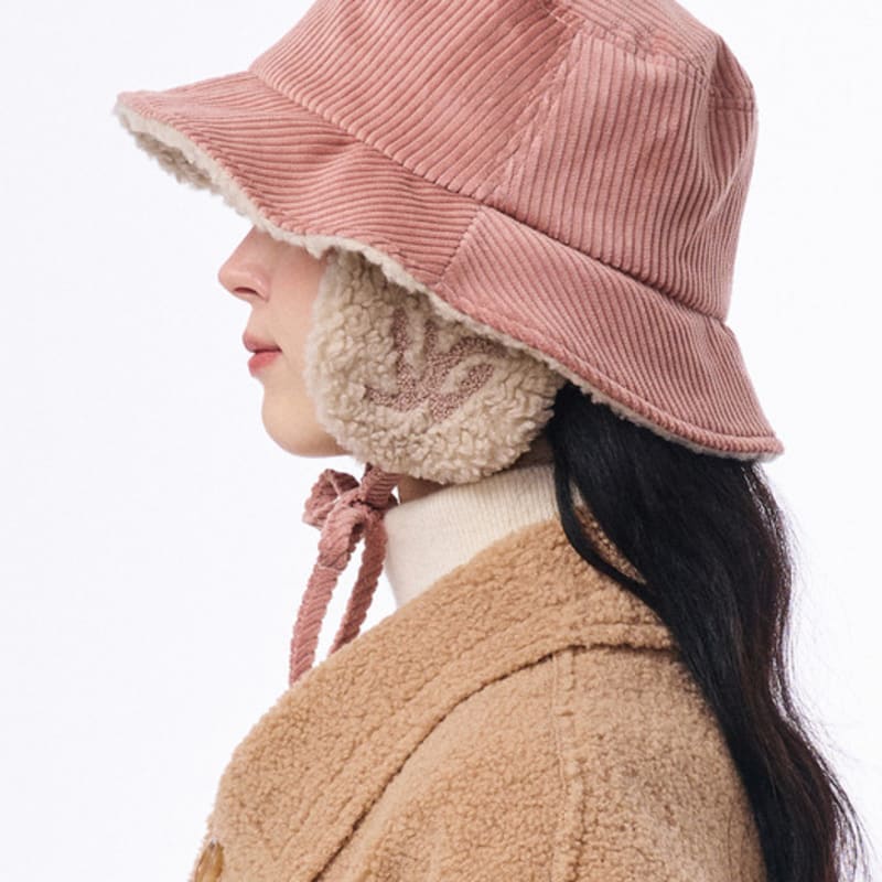 WHITE SANDS Corduroy Earmuff Bucket Hat Munster (8 Colors)
