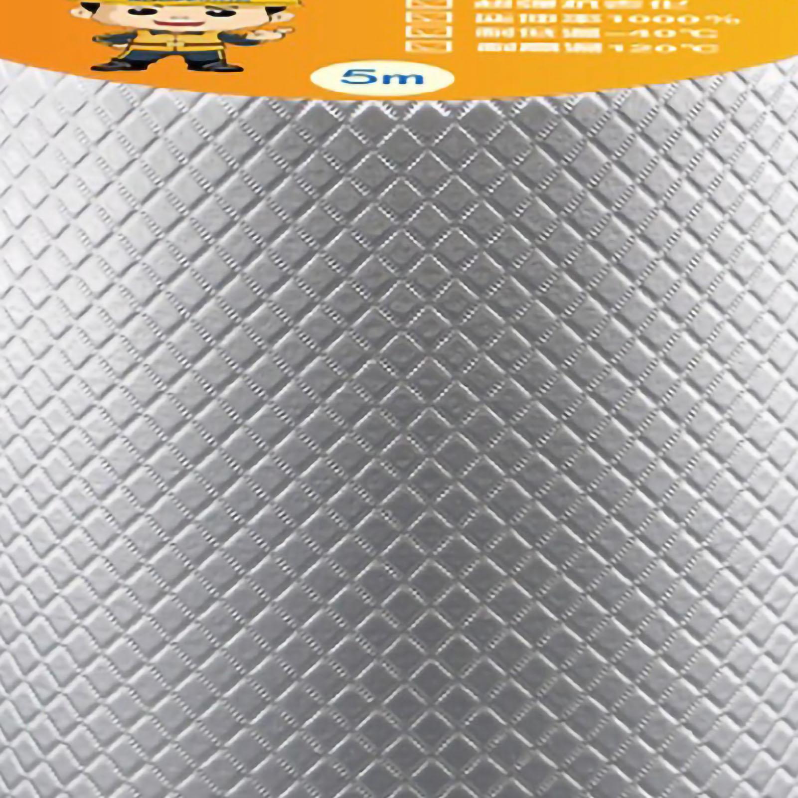 

Butyl Waterproof Sealing Tape Aluminum Foil Leak Proof Butyl Sealing Strip Sealant Tape Multi Use for Repairing 5cmx5m