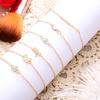 Fashion Colorful Crystal Butterfly Bracelets Set For Women Simple Leaves Flower Moon Eye Stone Charm Bangle Female Party Jewelry