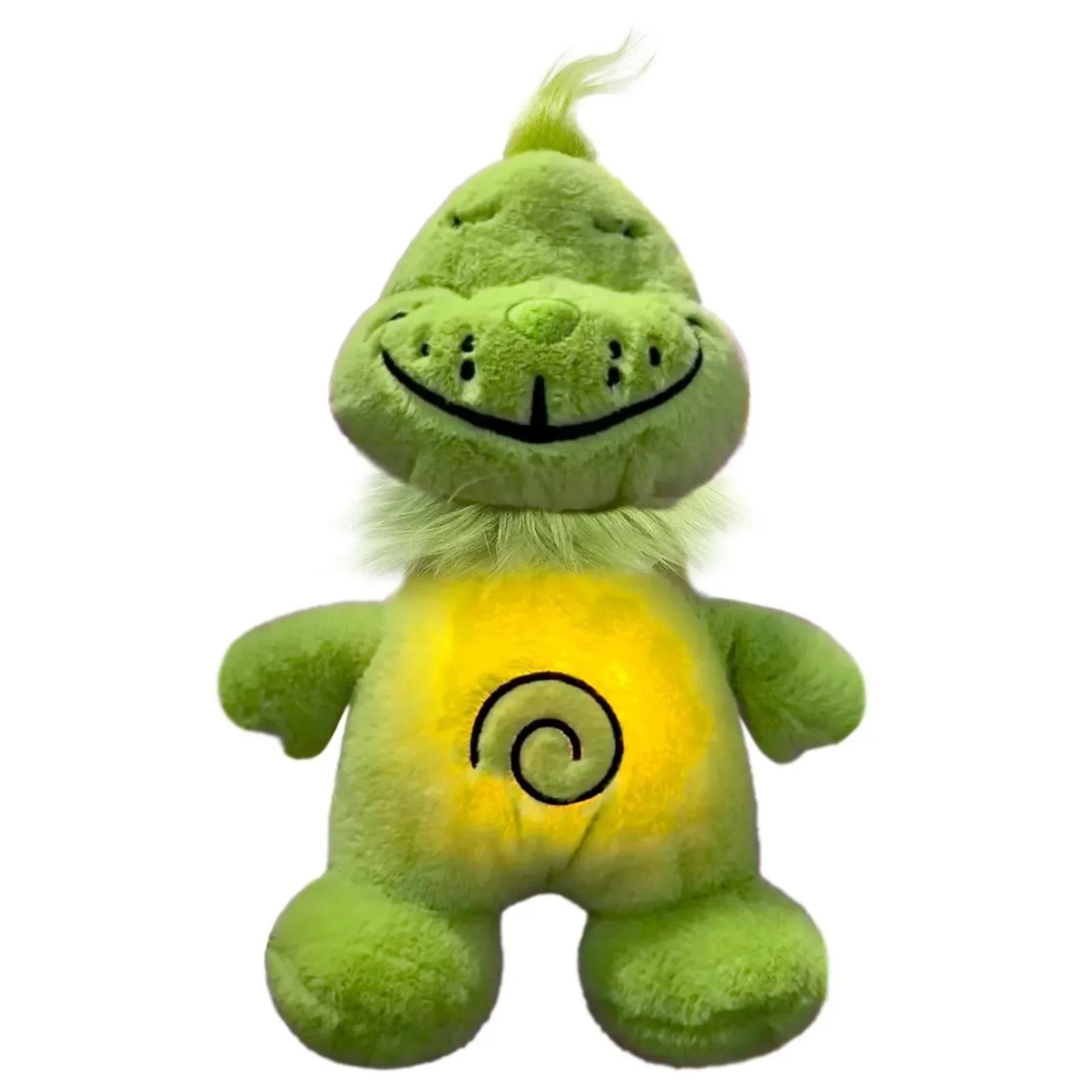 

Green Shagy Anime Plush Toy Breathing Companion Doll Glowing Belly Stuffed Animal Peripheral Holiday Gift for Kids зелений