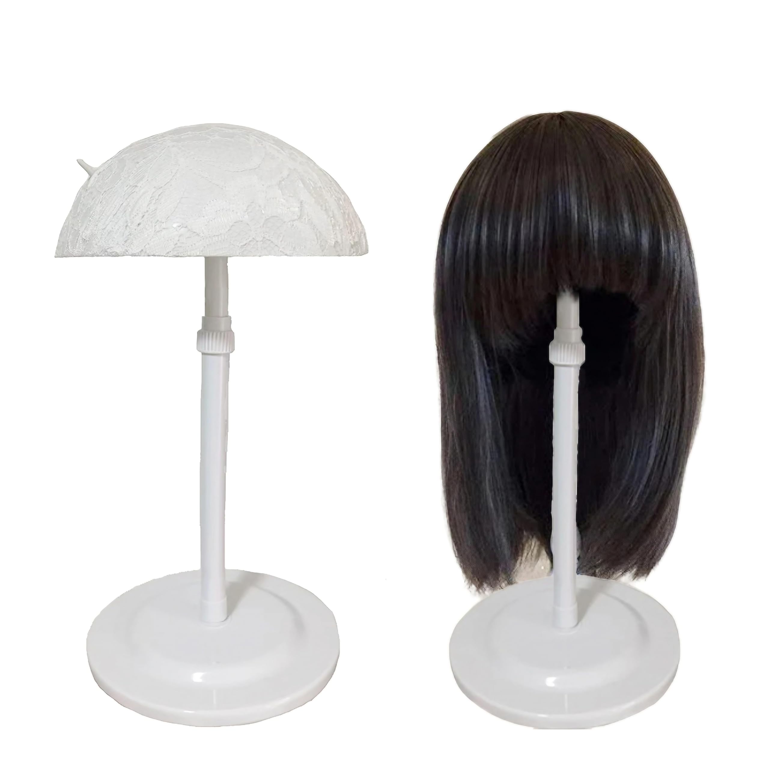 

East Leaf Wig Stand for Long Hair, Wig Holder, Hat Stand, Assembled, Height Adjustable, 26-43cm
