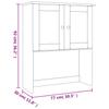 Sideboard Top Unit ALTA 77x30x92 Cm Solid Pine Wood