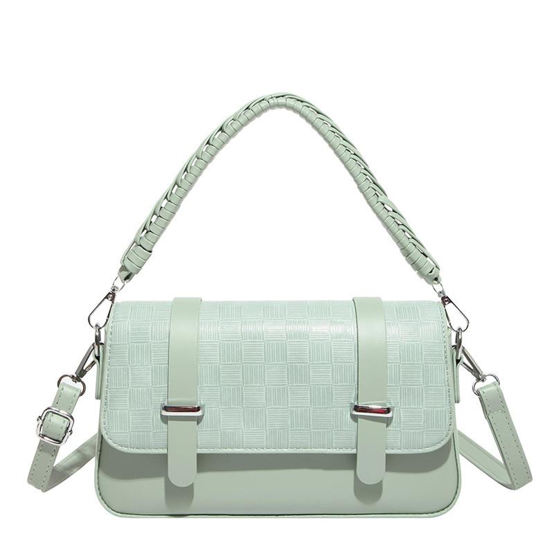 IELGY Ladies Diagonal Bag Retro Small Square Bag Solid Color