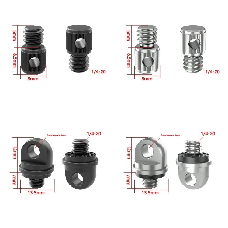 Universal 1/4inch Metal Camera Screw Adapter AntiDrop Thread Design For Wrist Straps Tripods And Action Cameras