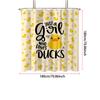 1Pc Cartoon Yellow Duck Print Waterproof Shower Curtain Partition Privacy Hanging Curtain With 12 Hook Multiple Sizes