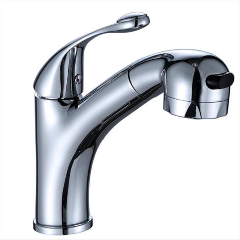 Çekilebilir Banyo Lavabo Musluğu Tek Kol Sıcak ve Soğuk Su Bataryası Tezgah Altı Lavabo Karıştırıcı Musluk