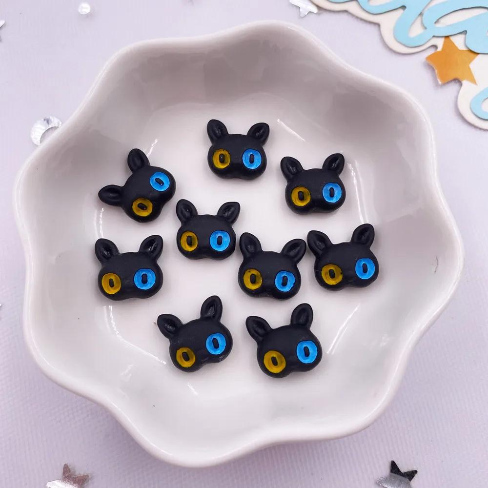 30pcs Resin Mini Colorful Painted Cartoon Ghosts Bat Pumpkin Spider Bat Candle Figurines Flat Back Nail Art DIY Scrapbook M437 H