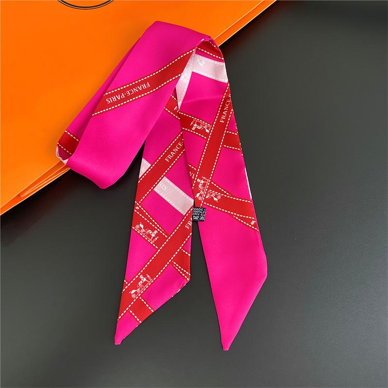 Bufanda de Bolso para Mujer Bufanda de Seda Sarga Bufandas Finas para Señora Diseño de Cinta Cruzada Toalla de Muñeca Foulard Pañuelo de Cuello Cinta para la Cabeza