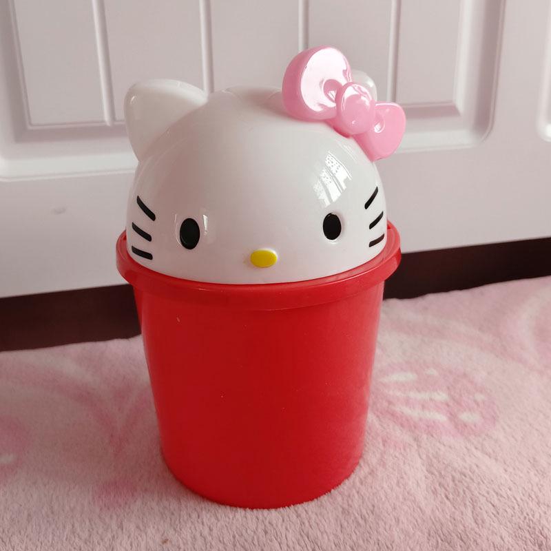 

Girly Cartoon Desktop Trash Can - Mini Office & Living Room Square Bin