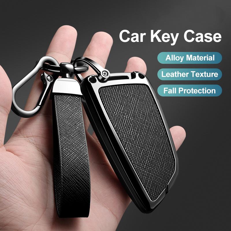 Zinc Alloy Leather Car Key Fob Case For Bmw X1 X3 X4 X5 X6 X7 1 3 5 6 7 Series G20 G30 F39 520 525 G11 F15 F16 G01 G02 F48