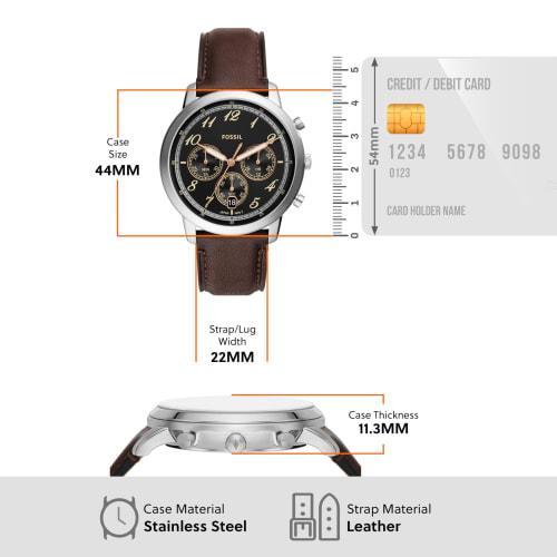 Fossil Neutra Watch FS6024 Men's Brown, Officially Imported