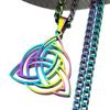 Witch Celtic Knot Triquetra Trinity Hollow Necklace Women Stainless Steel Men Amulet Necklaces Jewelry Nudo De Bruja N3217S03
