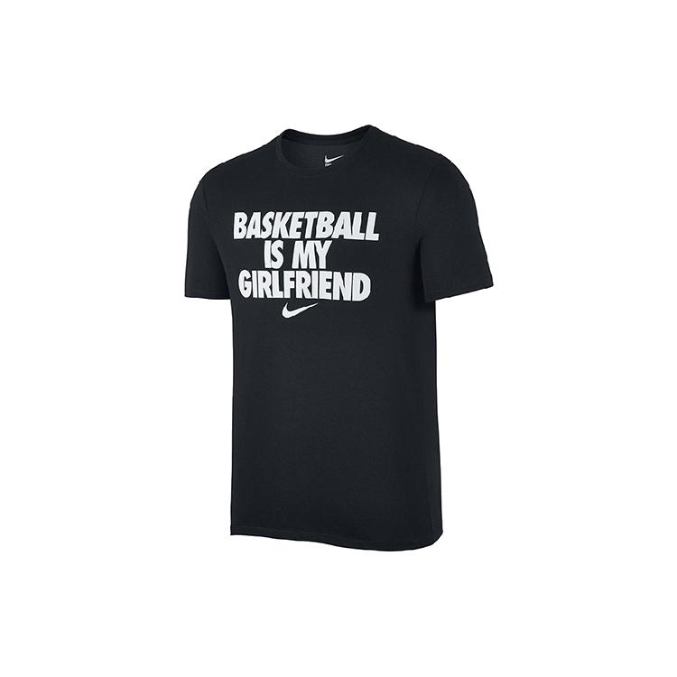 Nike T Shirts Men's Black Crew Neck Moderate Straight Fit AQ3242-010
