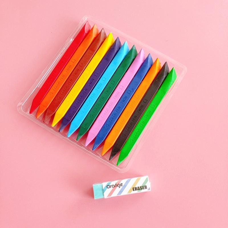 

Мини-пастельный набор с ластиком, 12 цветов, художественный карандаш для детей, рисунок, живопись, стираемый треугольный карандаш, канцелярские принадлежности