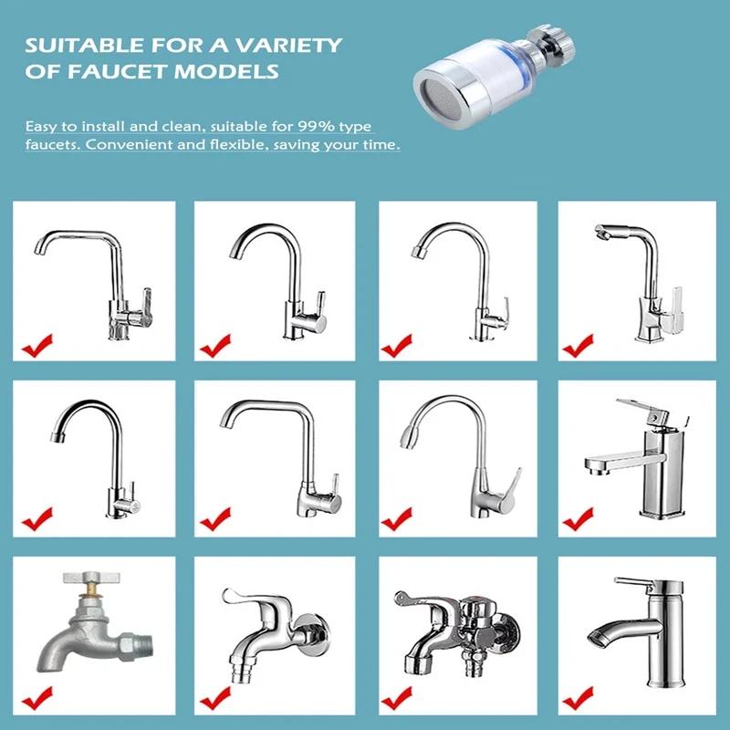 360° Schwenkbarer Wasserhahn Wasserfilter mit PP-Baumwoll-Hahnbelüfter - Entfernt Chlor & Schwermetalle für gereinigtes Wasser