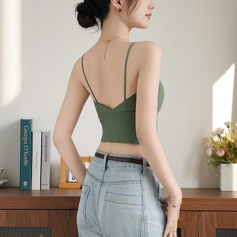 Тонкий топ-бандо с открытой спиной и мягкими чашечками для маленькой груди Medium