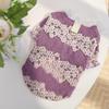 S-2XL Purple Pet Dog Sweater Autumn Winter Warm Dog Cat Clothes 1.5-10kg Lace Pet Sweaters for Small Medium Dogs