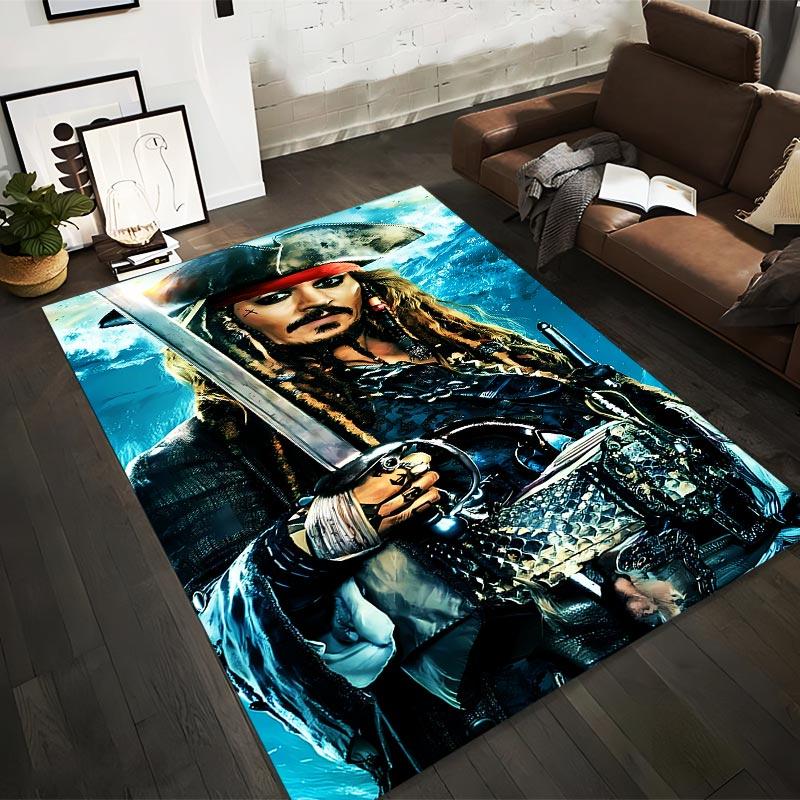 

Pirate-Themed Carpet with Sword1Braided Hair1and Ocean Background Design Suitable for use as an anti-slip1 for1room and bedroom sofas 40x60cm( 15x23in )