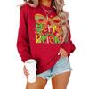 Women's Loose Comfortable Casual Fashionable Character Printing Round Neck Long Sleeved Sweatshirt