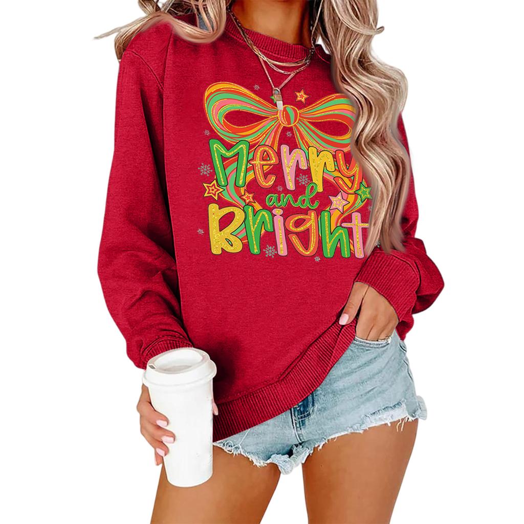Women's Loose Comfortable Casual Fashionable Character Printing Round Neck Long Sleeved Sweatshirt