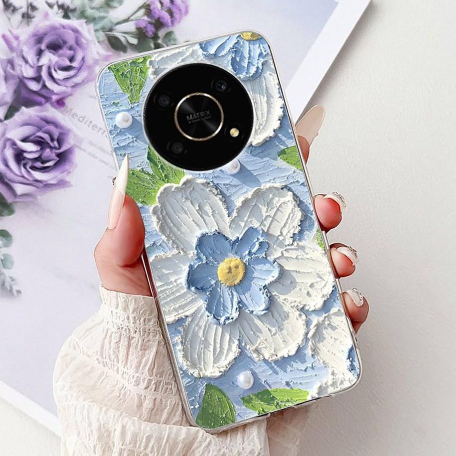 Silicone Case For Honor Magic 4 5 6 Lite Cover Popular Flower Butterfly Soft Slim TPU Back Cover For Honor Magic6 Lite Protector