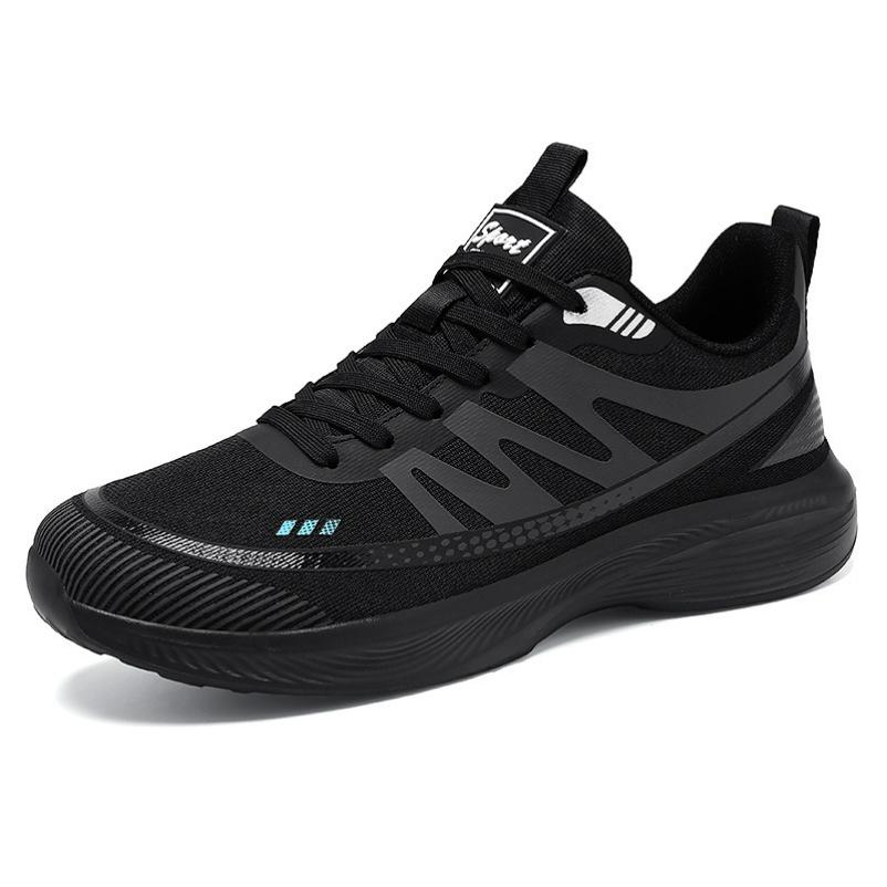 Men's Shoes, Sports Shoes, Spring Running Shoes, Trendy Flying Woven Single Shoes, Lightweight, Soft-soled, Breathable and Non-smelly Shoes