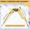 1pc Metal Scriber Compass, 180° Adjustable Wing Nut, Precision Woodworking Circle Scribing Tool for Drawing and Marking