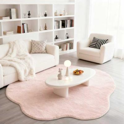 Solid Color Rugs for Bedroom Irregular Living Room Decoration Large Carpet Fluffy Soft Lounge Floor Mat Thick Plush Bedside Rug