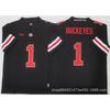 Mens Ohio State Buckeyes Rugby Jersey Training Shirt Cotton Blend Embroidered Football Uniform College Team Practice
