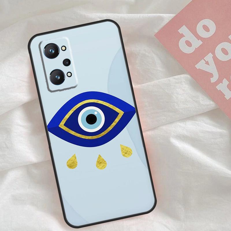 Big Eyes Cartoon Pattern Case For Realme C65 C67 C71 C63 C61 C55 C51 C53 C35 C75 11 12 13 14 15 Pro Plus GT6 GT7 Pro