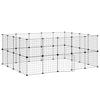 36 Piece Pet Cage with Door Black 35 X 35 Cm Steel