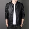 Leather Jacket Men's Korean Version Men's Autumn and Winter Coat Slimming Trend New Leather Jacket Youth Top Trend