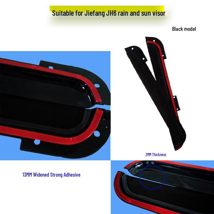 JH6 Transparent Original Rain & Sun Visor for One-Piece Trucks