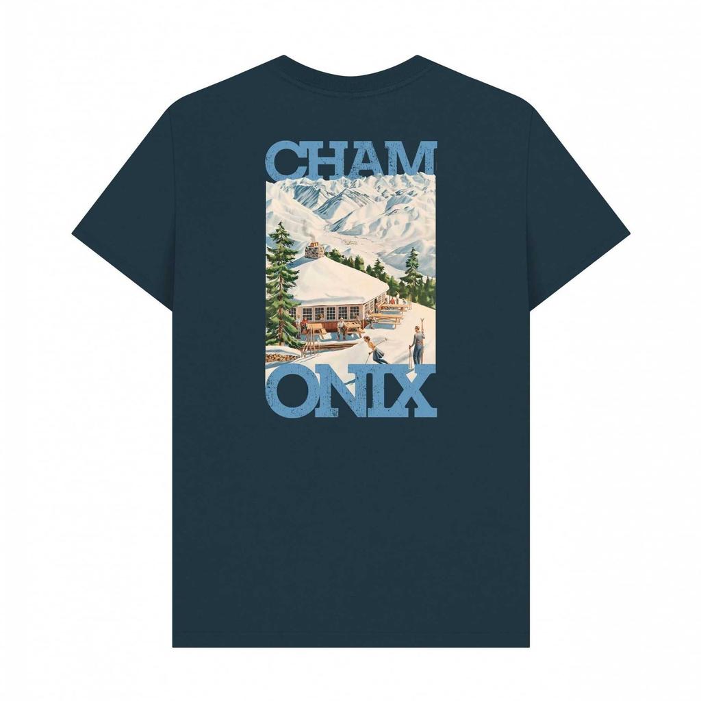 Apoh Unisex Adult Chamonix Mont Blanc Pierce Archives Back Print T-Shirt