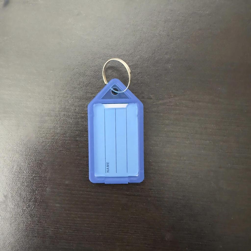 PP Plastic Transparent Flip-Top Keychain for Labeling and Numbering