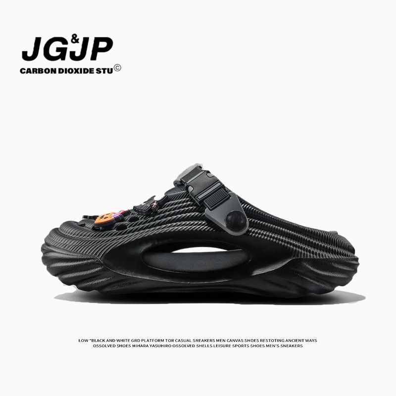 

Jgjp Two-Color Ripple Hole Shoes Baby Boy and Girl Summer Outwear Detachable Thick Sole Height Increasing Breathable Two-Way Closed Toe Sandals Black [All Saints Pumpkin]] EUR39