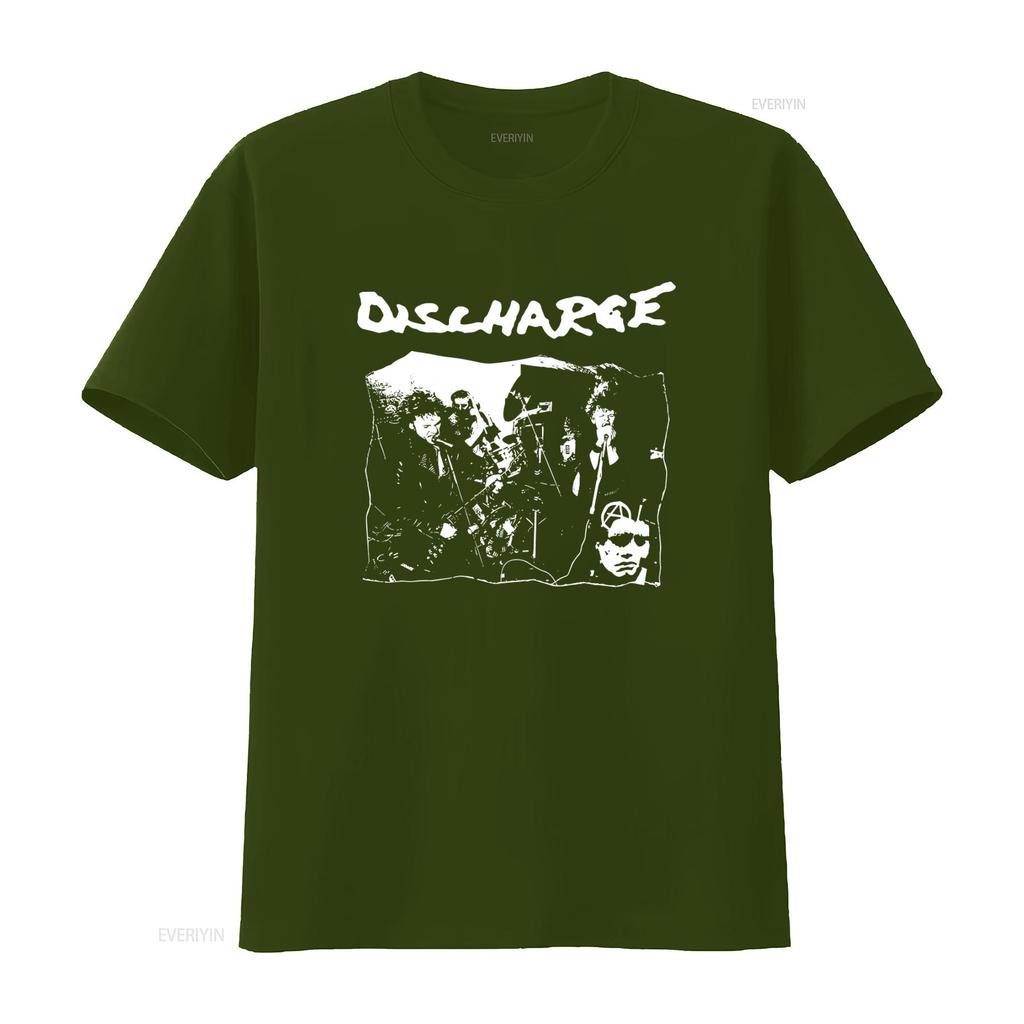 Discharge Band Playing T Shirt Rock Music Design Vintage Washed Designer Clothes Stretched Versatile Comfortable Casual Unisex