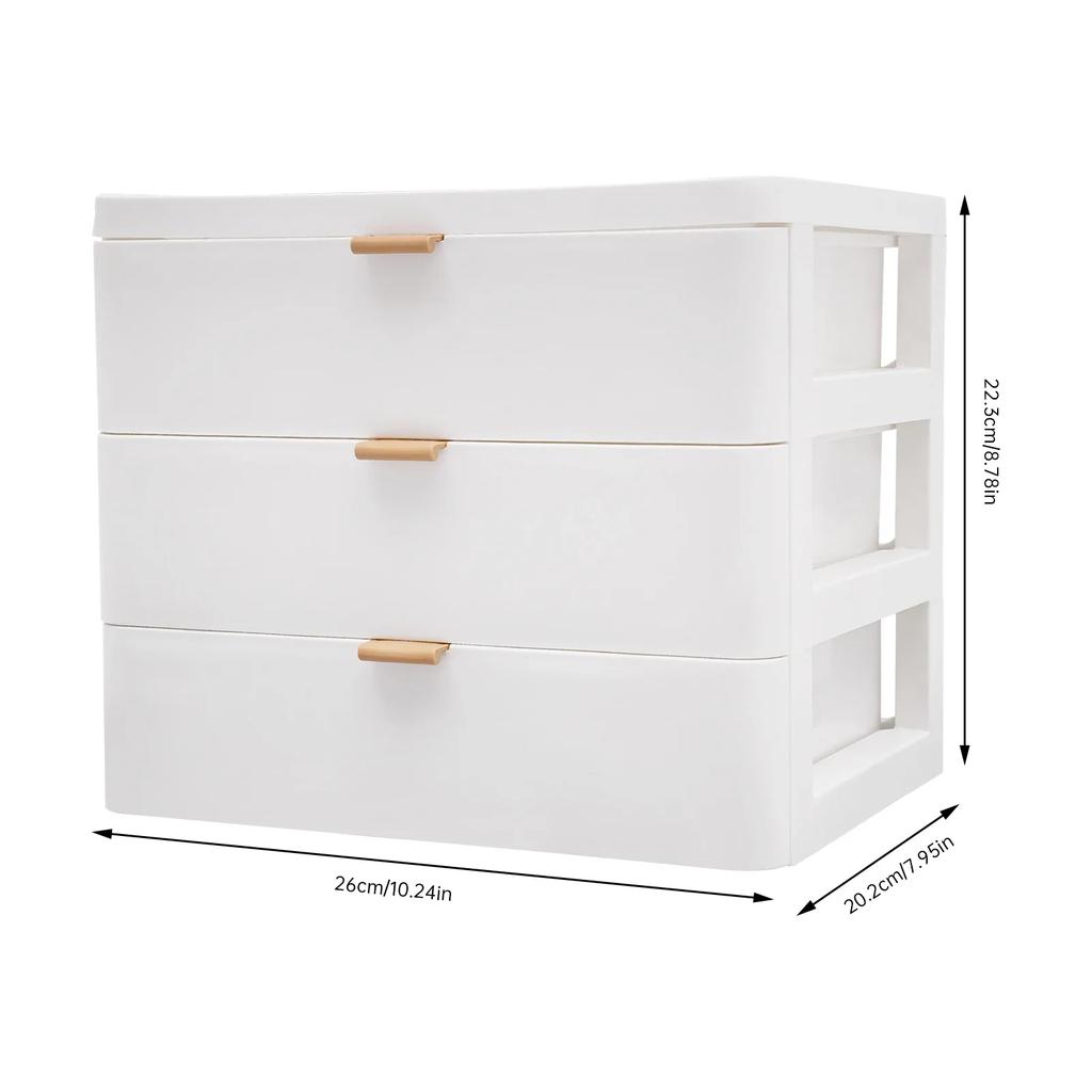 Desktop Storage Box Desk 3-layer Jewelry Box Organizer Jewelry Box With Drawer, Chest of Drawers for Books, Jewellery, Cosmetics