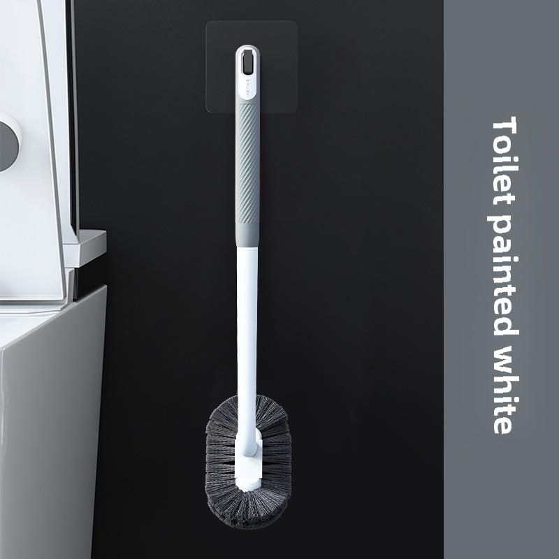 

Гибкая на длинной ручке туалетная щетка с мягкой щетиной для настенного крепления для уборки дома и ванной комнаты белый