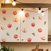 Gemalte Rote Apfel Aufkleber für Küchen-Esszimmerschränke, Heimhintergrund und Wandverschönerung
